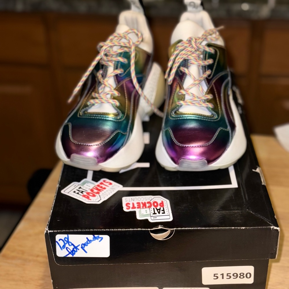 Stella McCartney Eclypse metallic rainbow sneakers